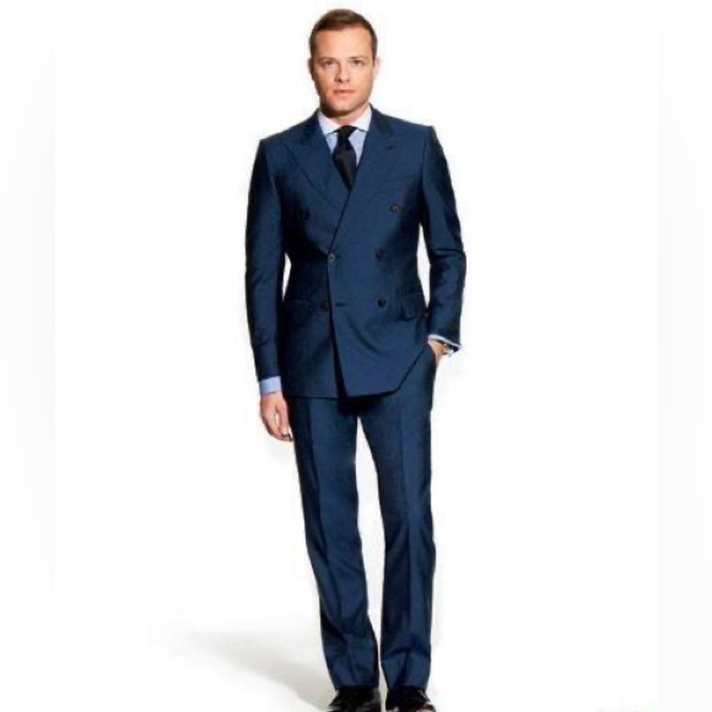 Simon Spurr Marine Blue Double Breasted Blazer Suit